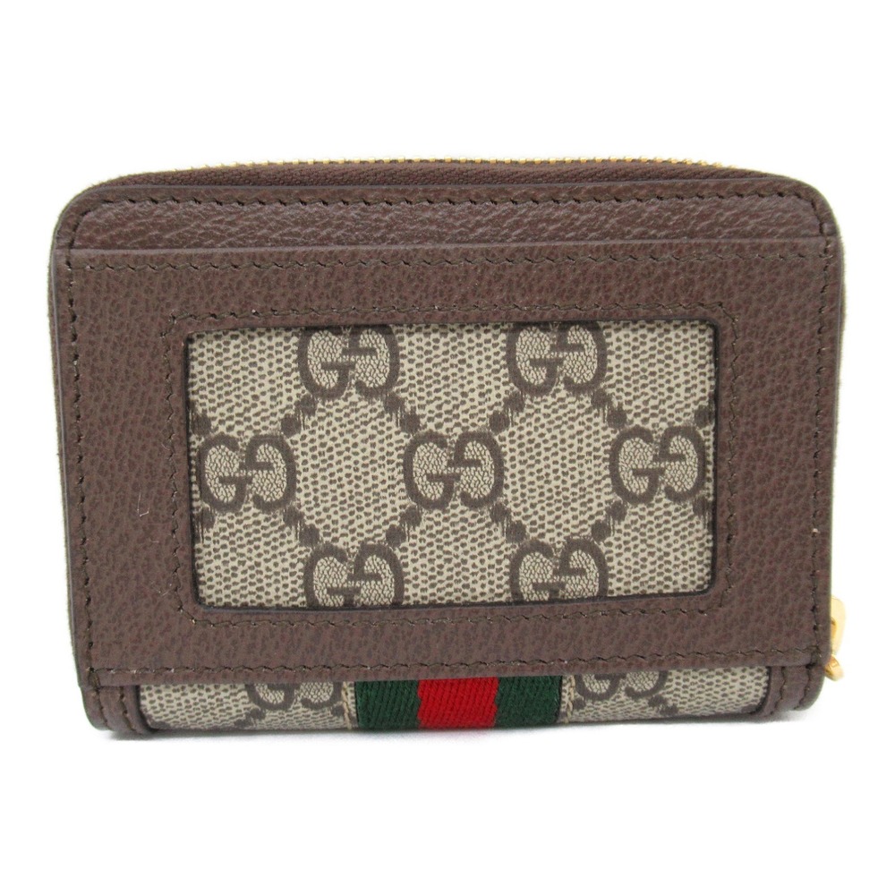 Gucci Coin Case Wallet GG Supreme Brown Beige Ebene - Picture 2 of 6